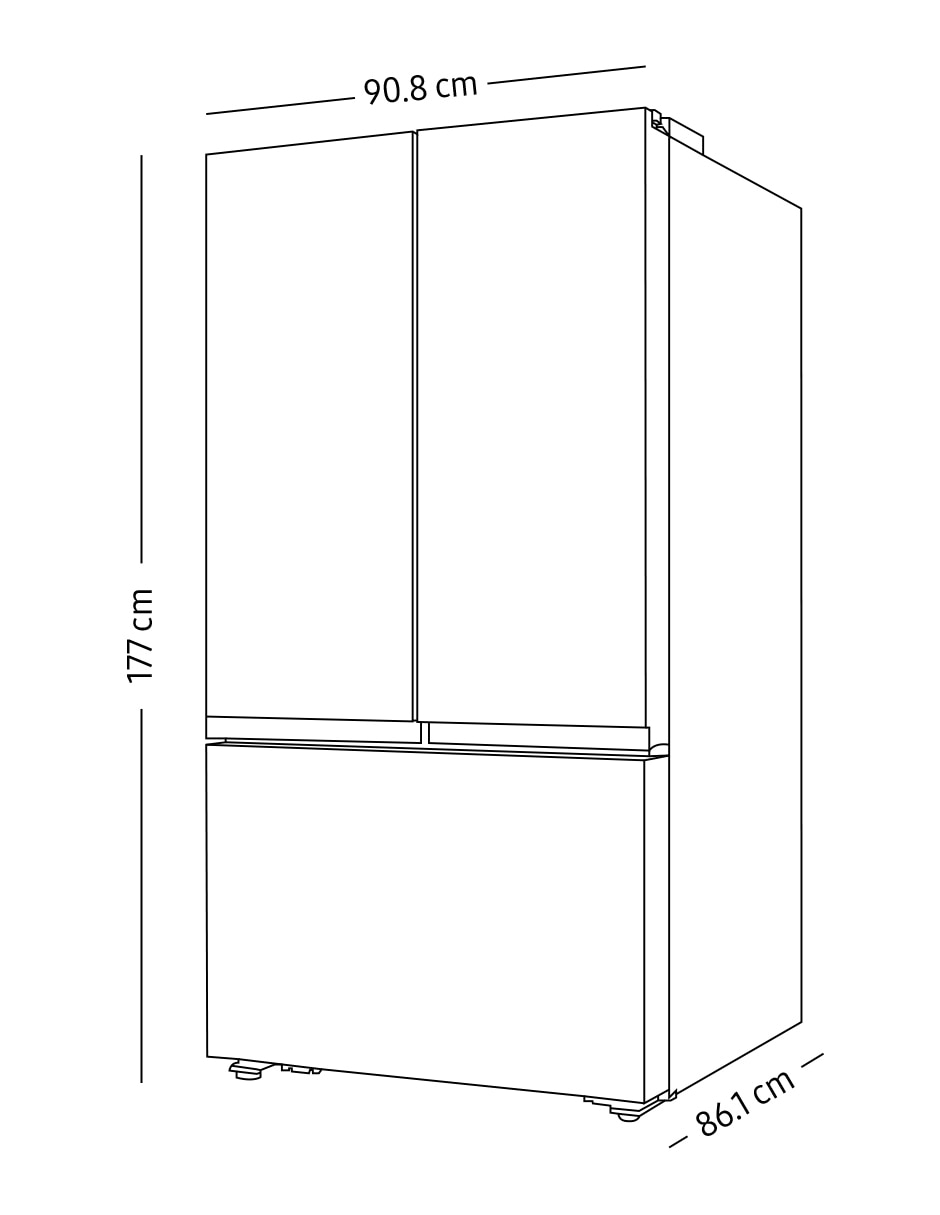 Refrigerador Samsung fábrica de hielo RF32CG5N10S9EM