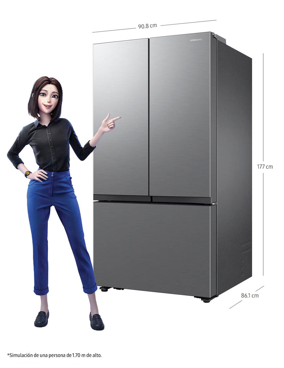 Refrigerador Samsung fábrica de hielo RF32CG5N10S9EM