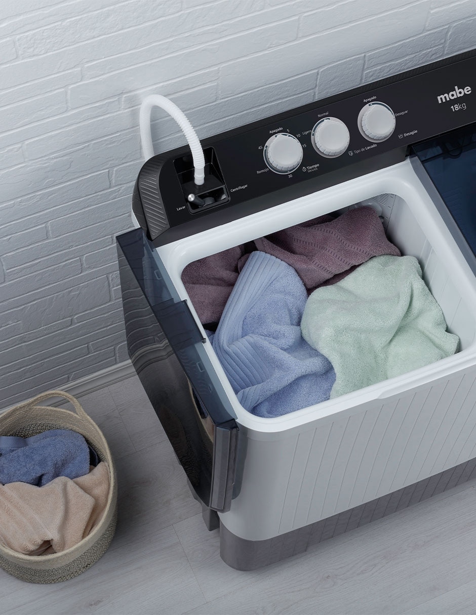 Lavadora Mabe 18 Kg semiautomática carga superior LMDX8124HBAB0