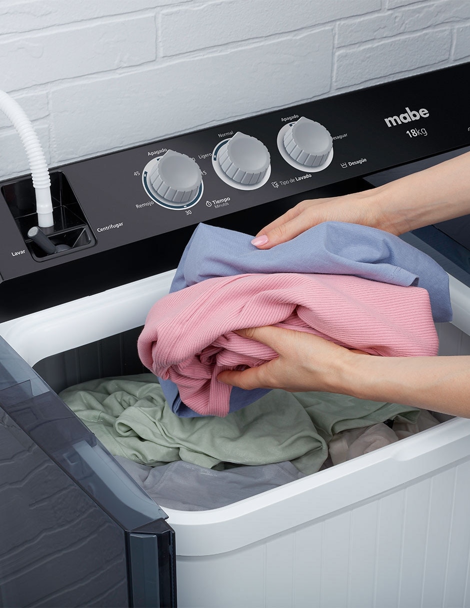 Lavadora Mabe 18 Kg semiautomática carga superior LMDX8124HBAB0