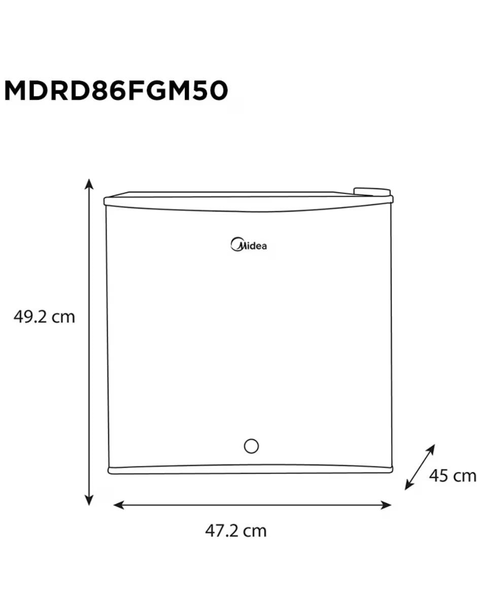 Frigobar MDRD86FGM50 2 pies cúbicos 8