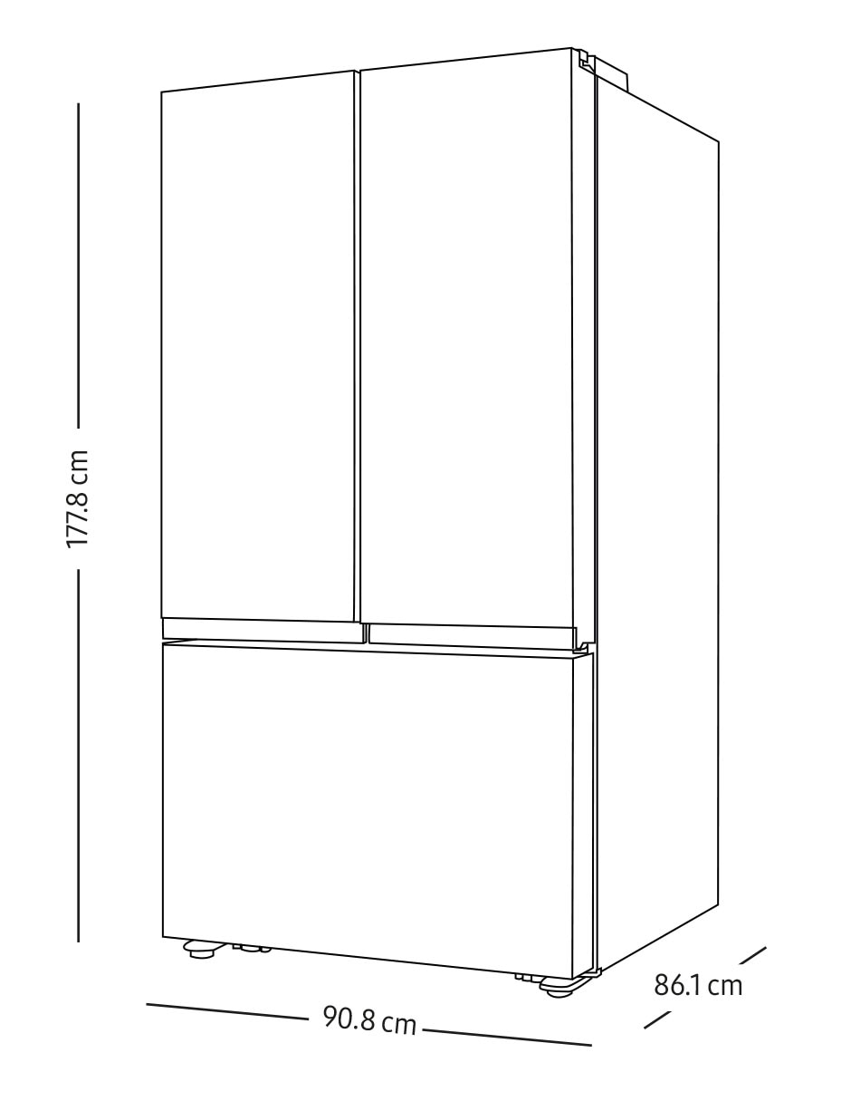 Refrigerador Samsung 32 pies cúbico inverter y no frost y fábrica de hielo RF32CG5N10B1EM