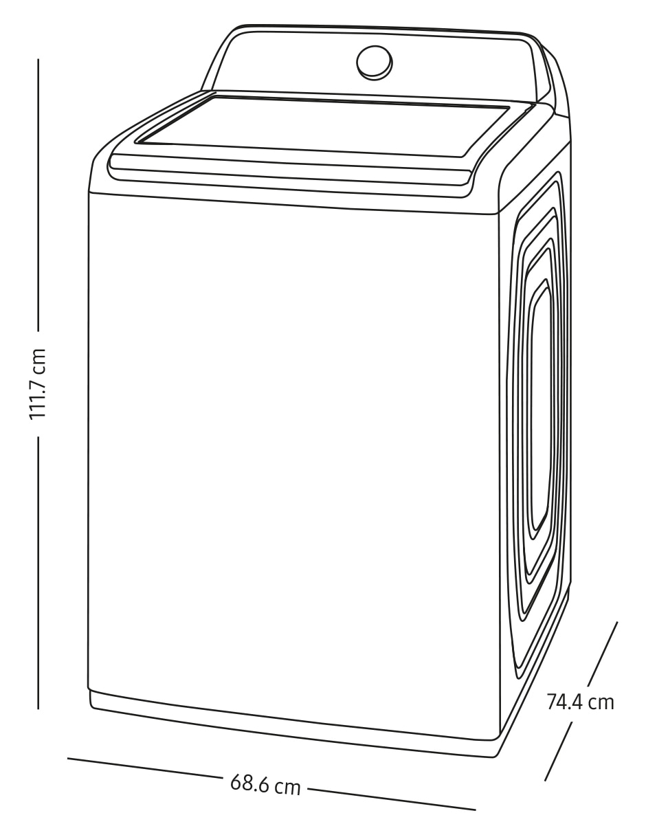 Lavadora 22 kg automática carga superior WA22B3550GW/AX 8