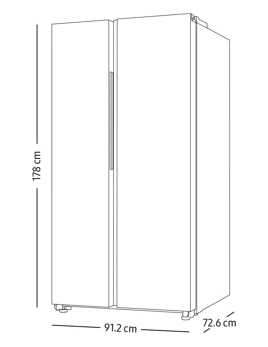 Refrigerador Dúplex Samsung 23 pies cúbicos inverter no frost fábrica de hielos
