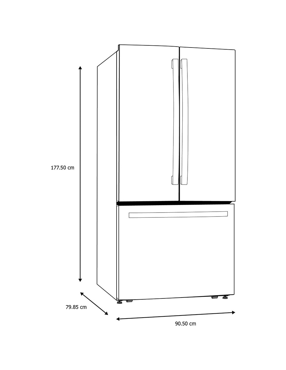 Refrigerador bottom mount 22 pies fábrica de hielo PWN22JBWCKB 8