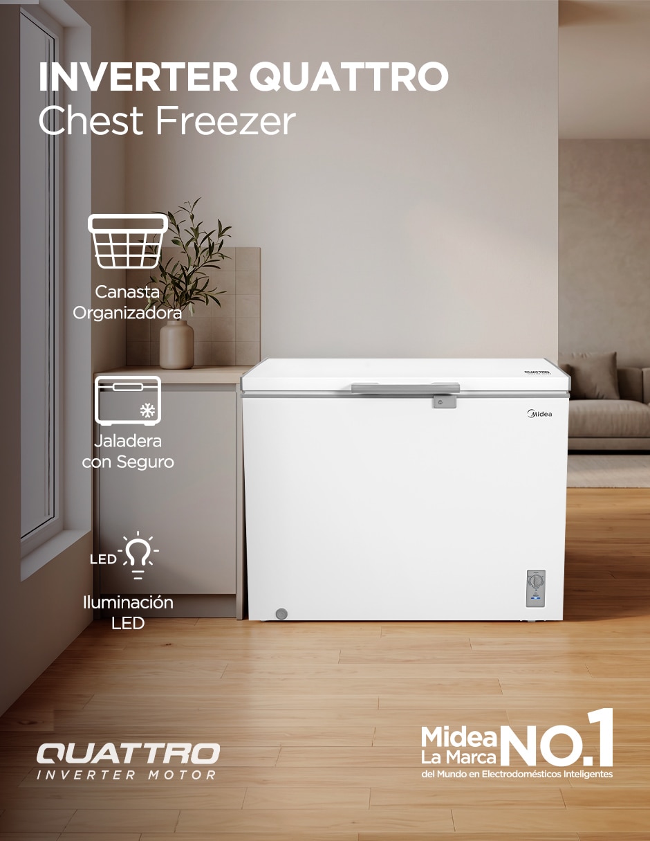 Congelador Midea Mdrc411Fzm01D horizontal 11 pies cúbicos