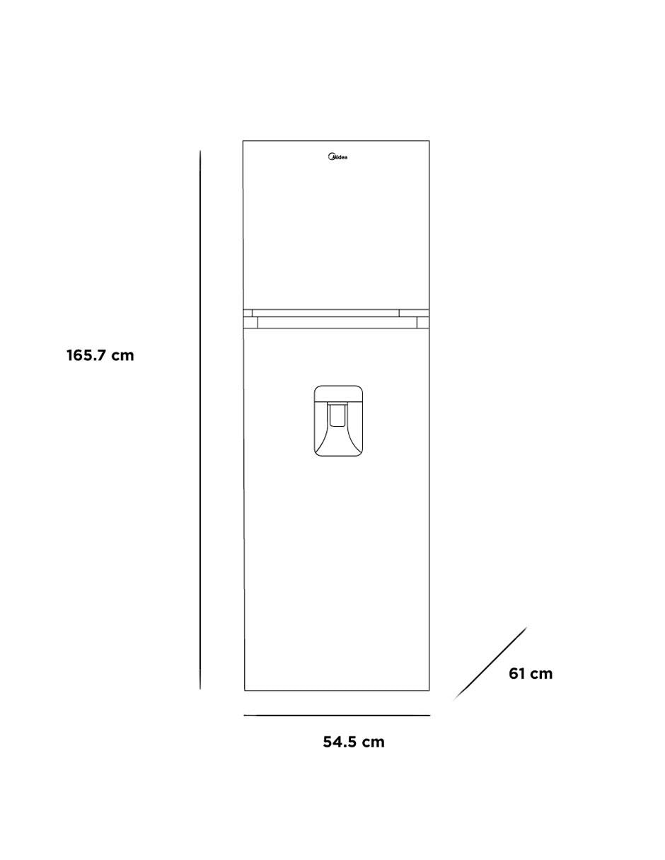 Refrigerador Top mount 10 pies cúbicos inverter no frost y fábrica de hielos MDRT385MTM46WD 8