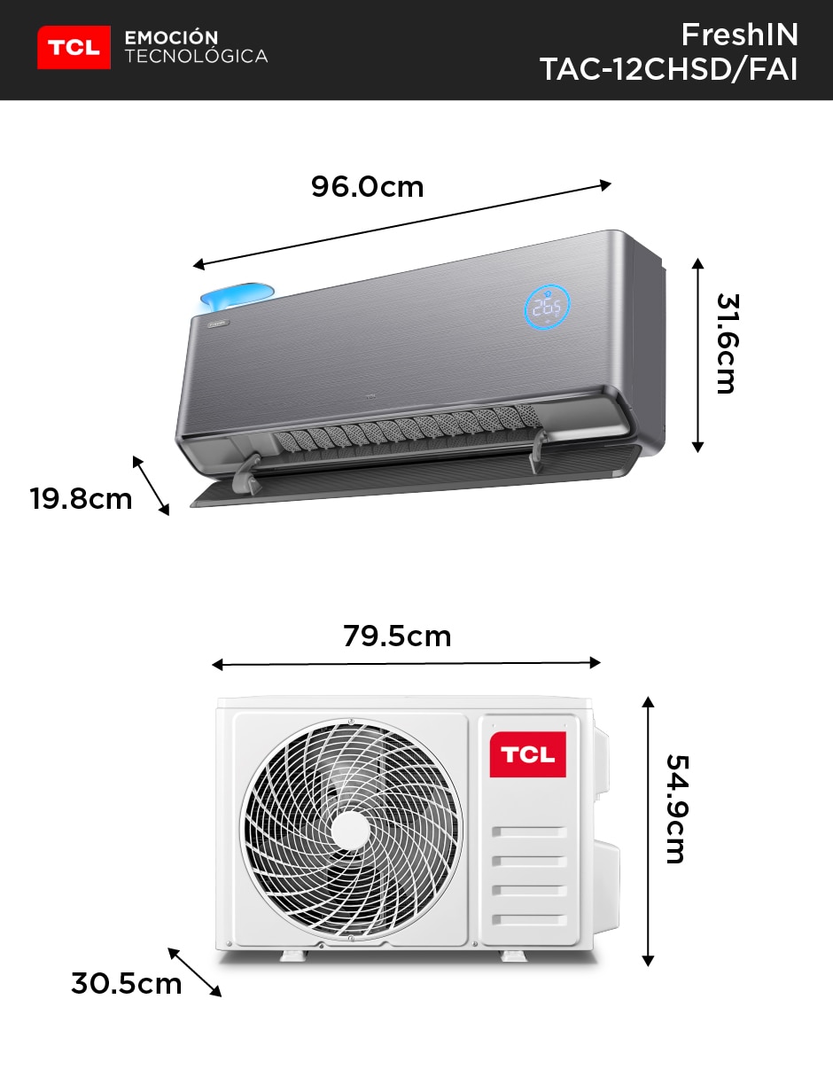 Aire acondicionado frío y calor 12000 BTU TAC-12CHSD/FAI 220 V 4
