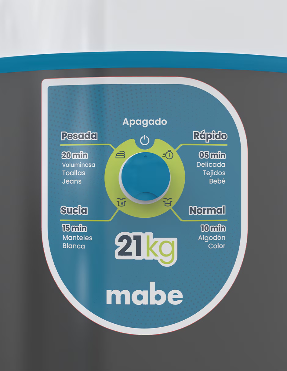 Lavadora Mabe 21 Kg manual carga superior LRM21A
