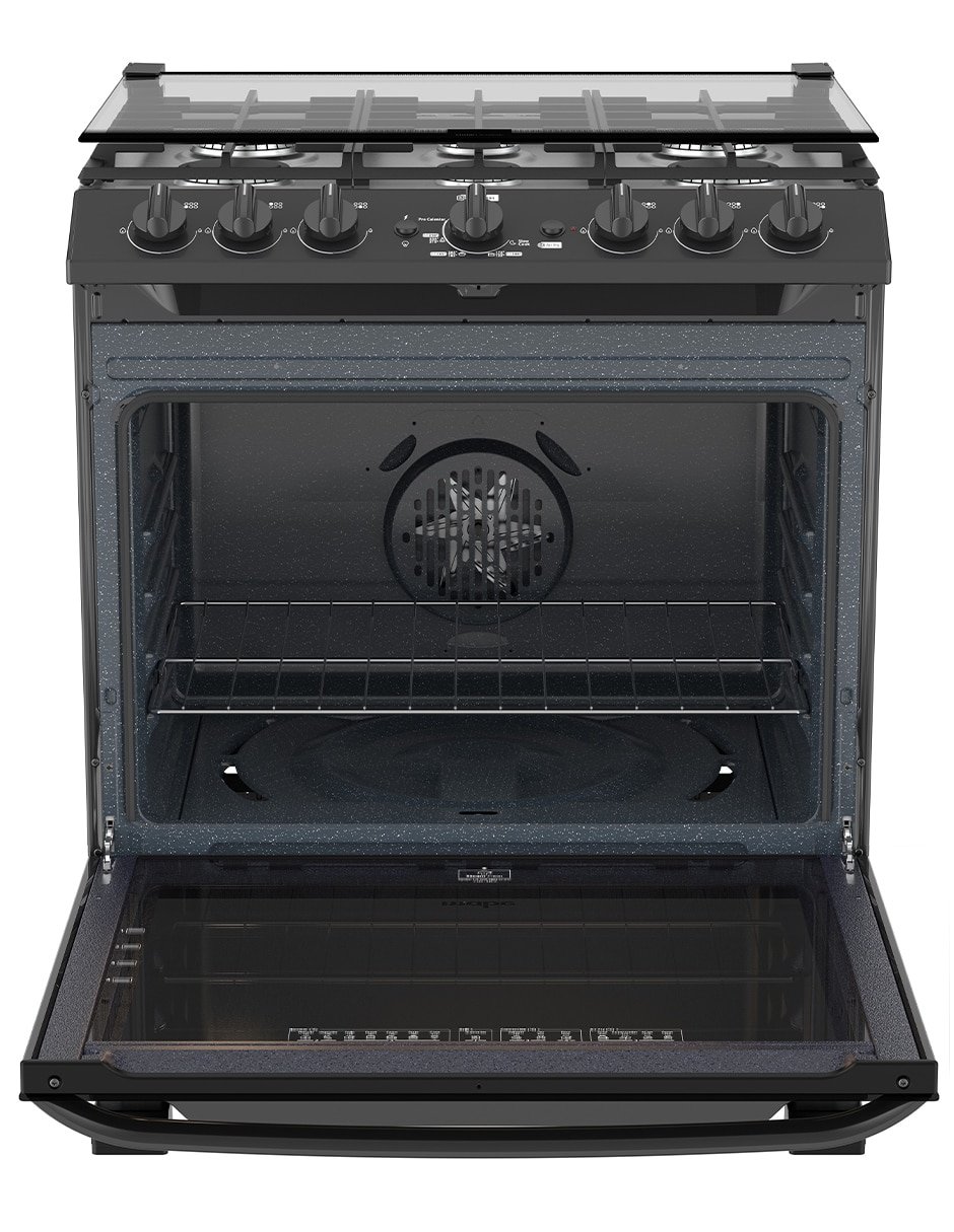Estufa a gas LP Mabe 76cm EMHA7602JBS0 de 6 quemadores