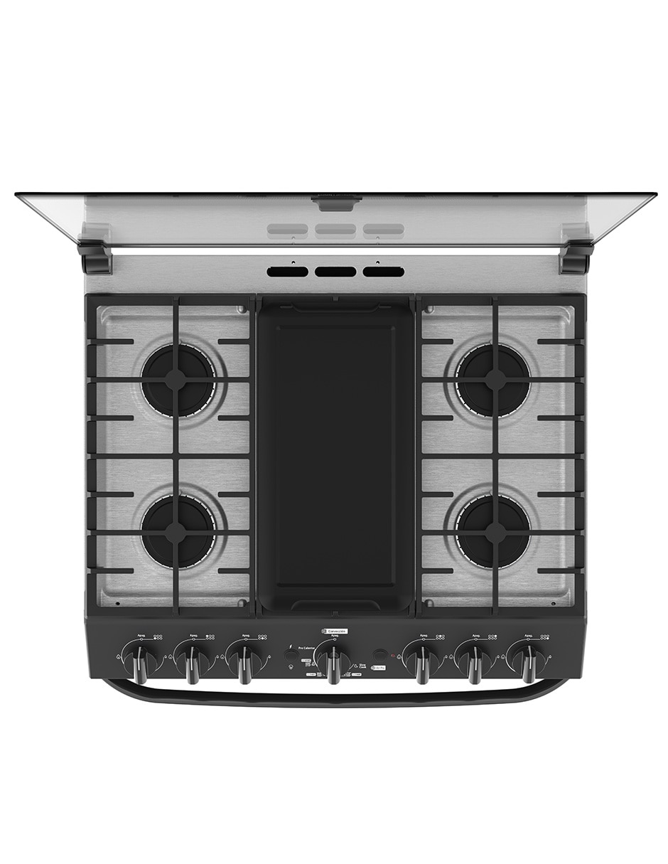 Estufa a gas LP Mabe 76cm EMHA7602JBS0 de 6 quemadores