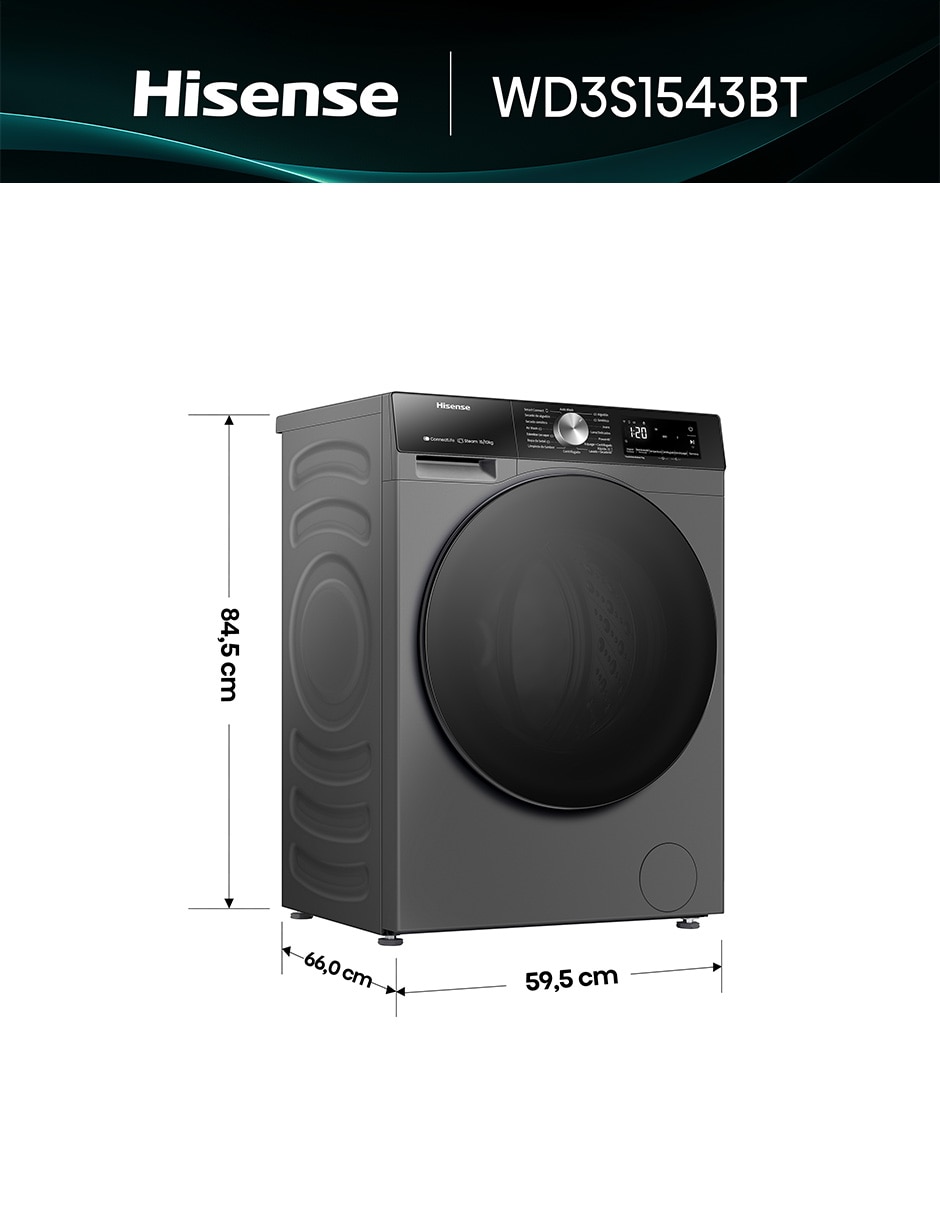 Lavadora lavasecadora automática carga carga frontal wd3s1543bt 11