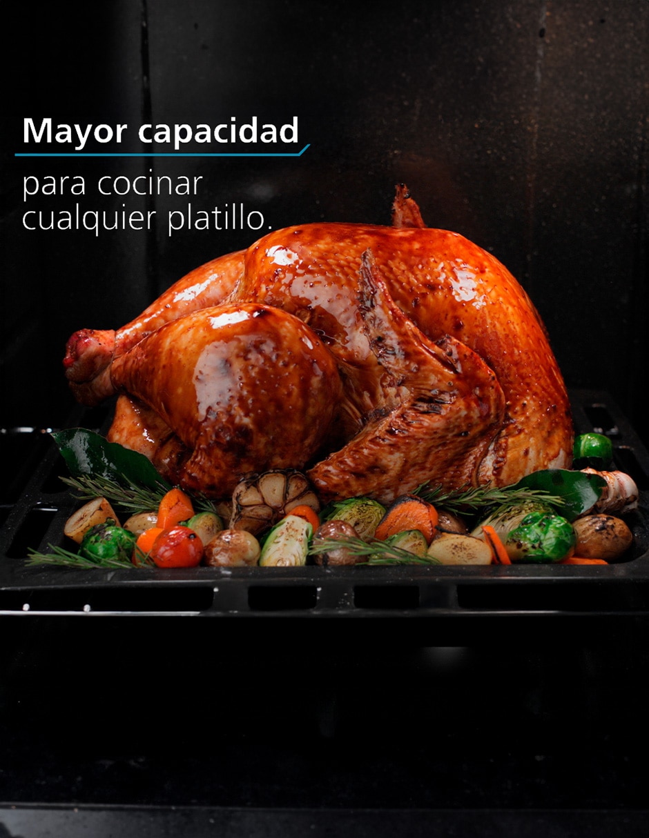 Estufa a gas LP AirFryer 76 cm EMHA7602DSS0 de 6 quemadores 10