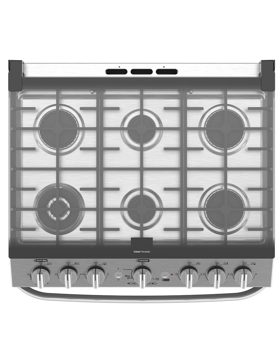 Estufa a gas LP AirFryer 76 cm EMHA7602DSS0 de 6 quemadores 8