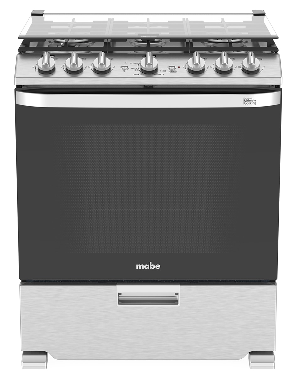 Estufa a gas LP AirFryer 76 cm EMHA7602DSS0 de 6 quemadores 1