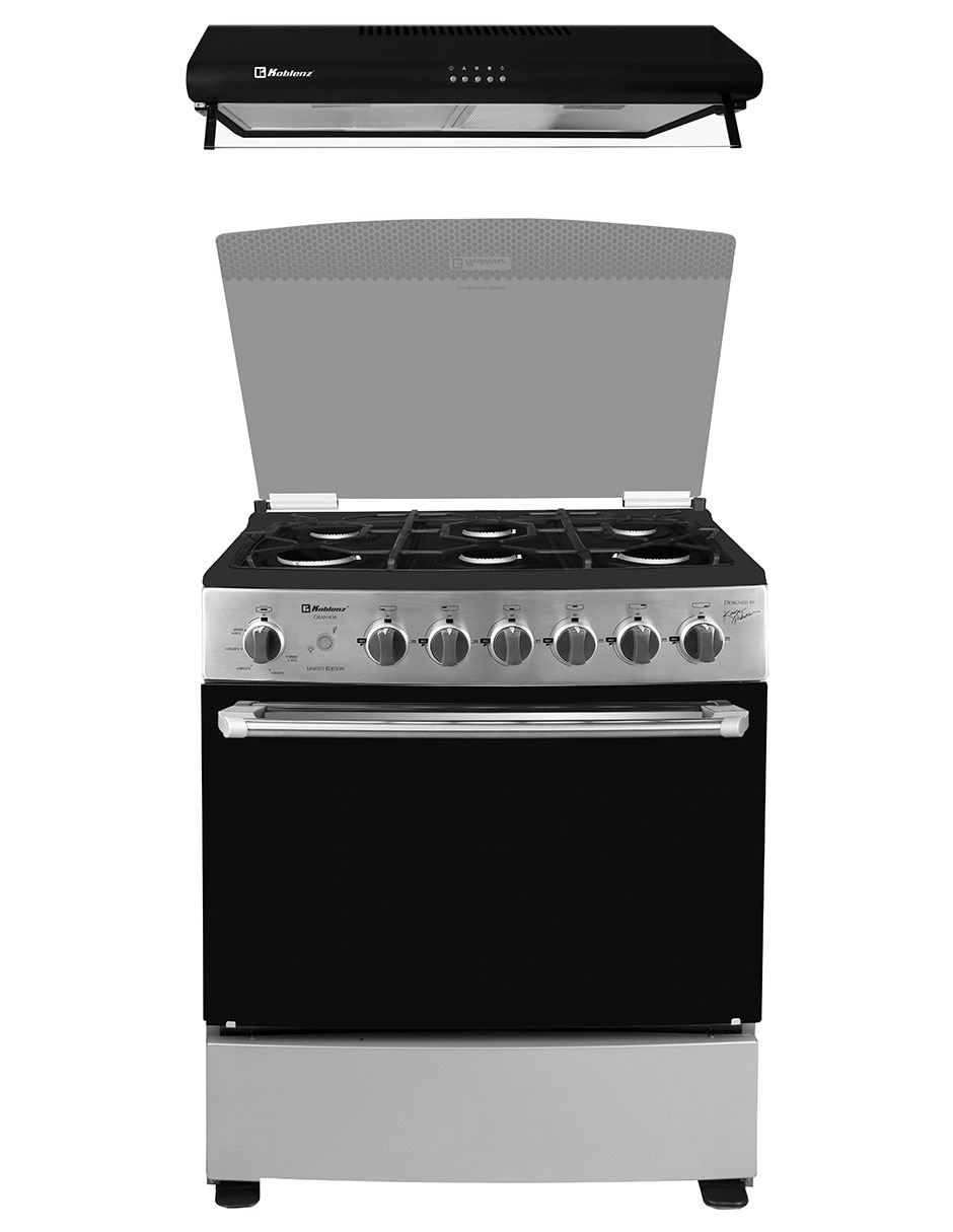 Combo estufa de gas natural/lp 76 cm de 6 quemadores