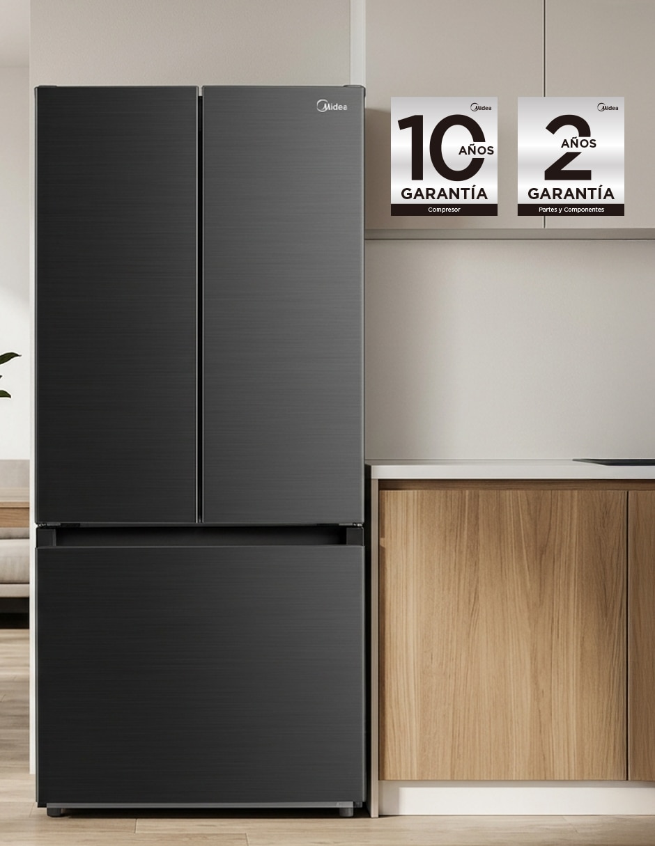 Refrigerador French Door Midea Inverter Quattro 19 pies cúbicos tecnología Low Frost MDRF700FGM45