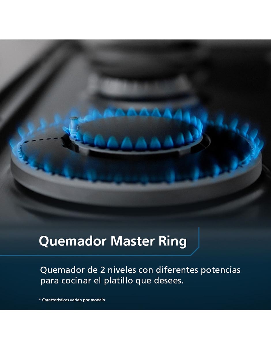 Estufa a gas LP Mabe 75.80 cm EMHA7613DTSS0 de 6 quemadores