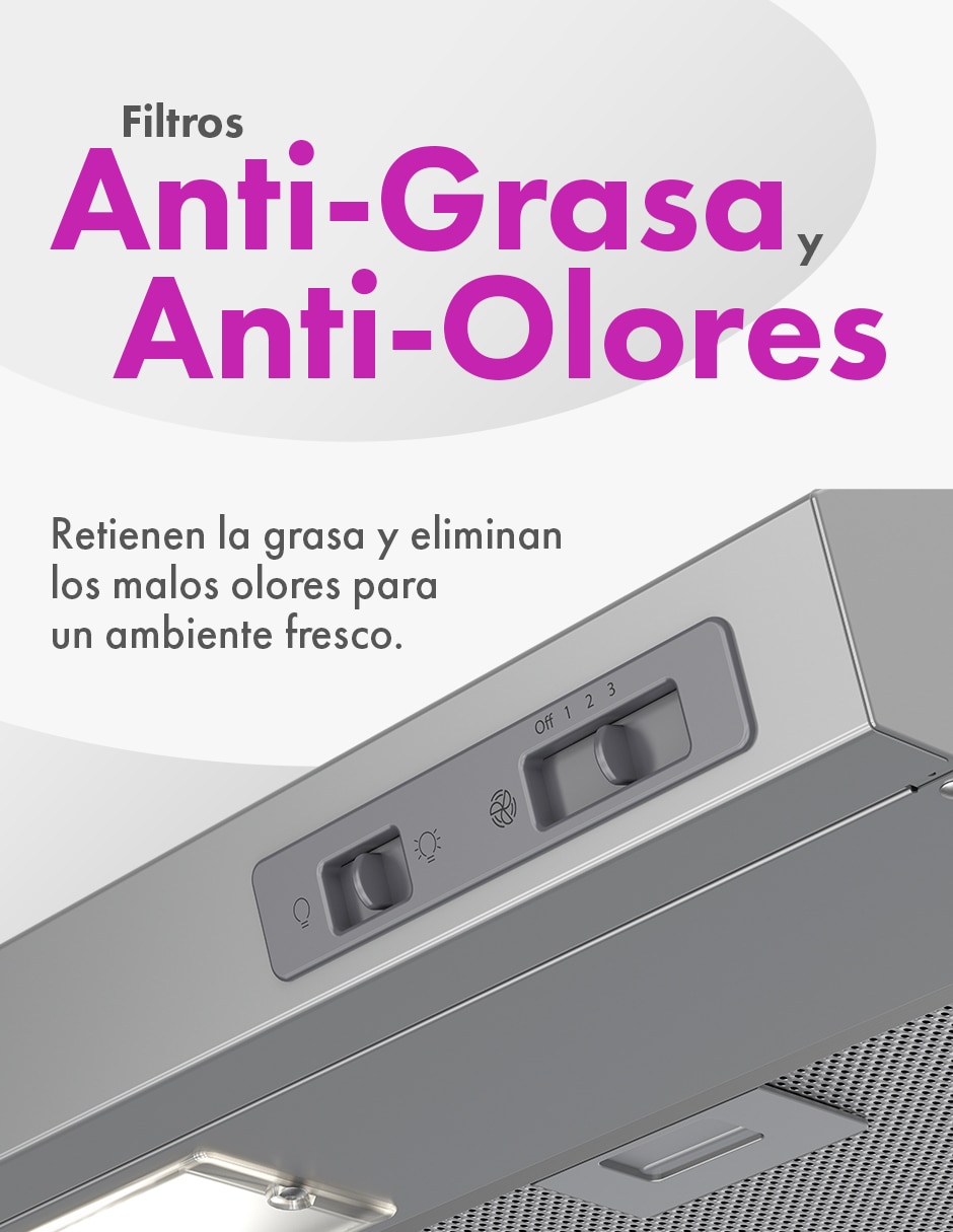 Campana de cocina AH7510DD de acero inoxidable 9