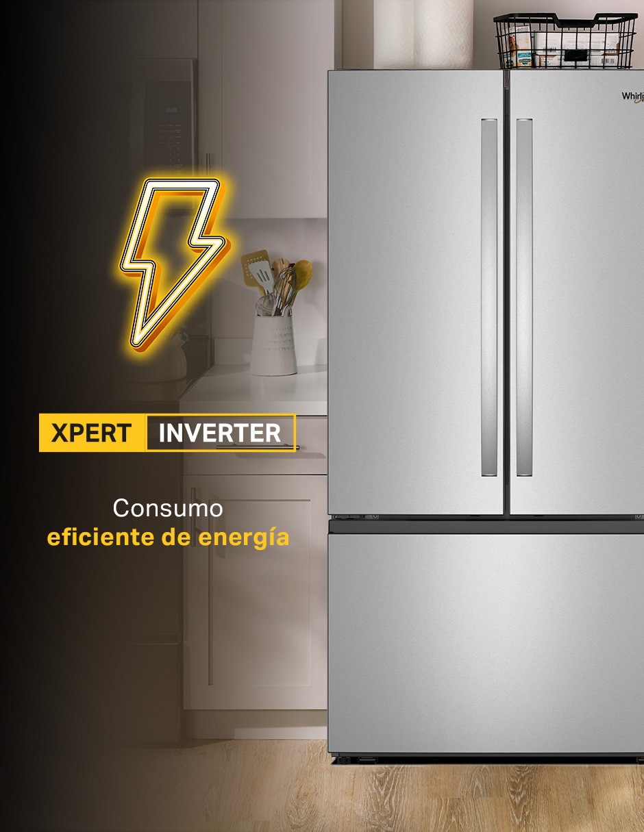 Refrigerador Whirpool tecnología Inverter y fabrica de hielos 31 pies WRFF3136SZ 5
