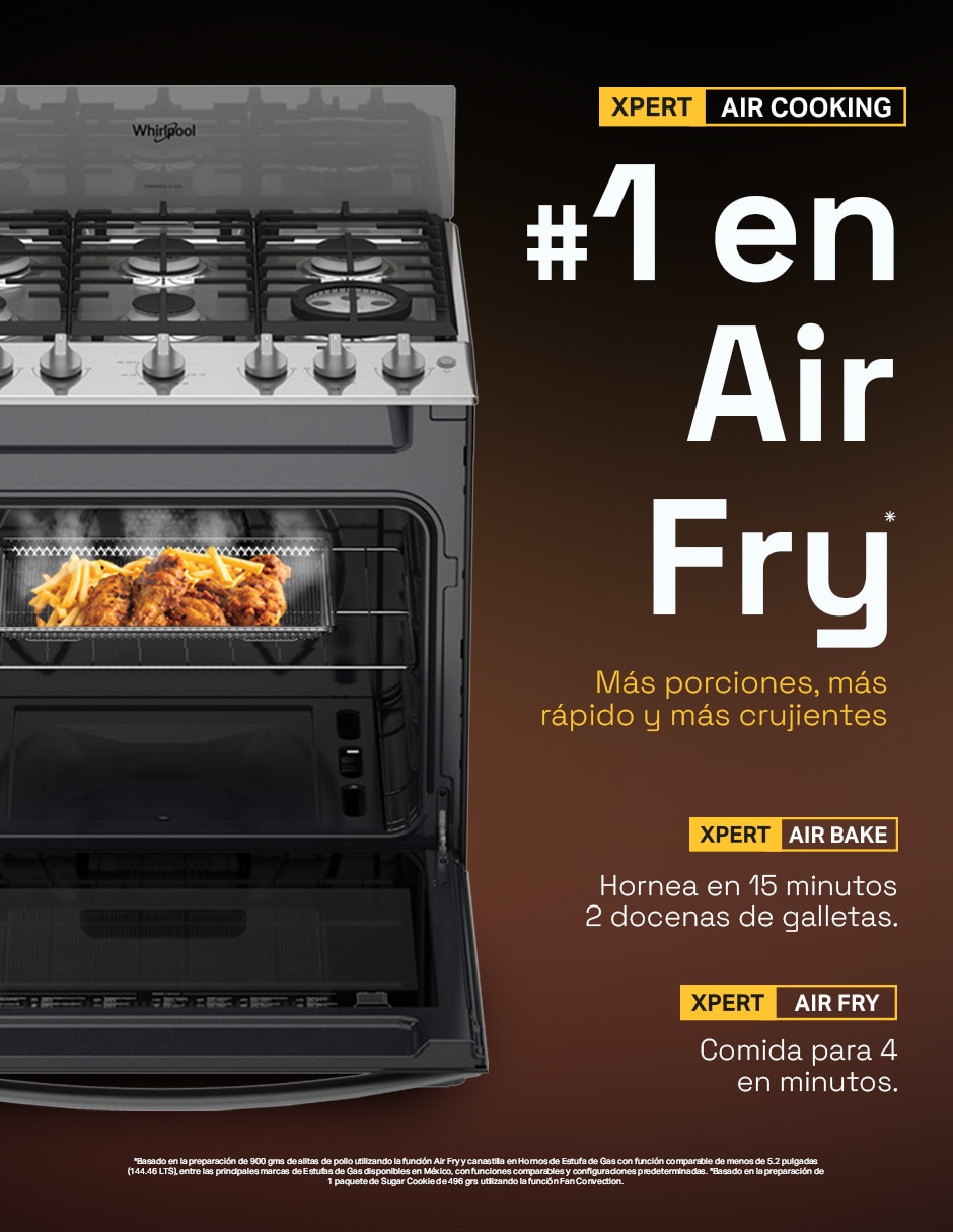 Estufa a gas LP 76 cm WFR5050S de 6 quemadores 11