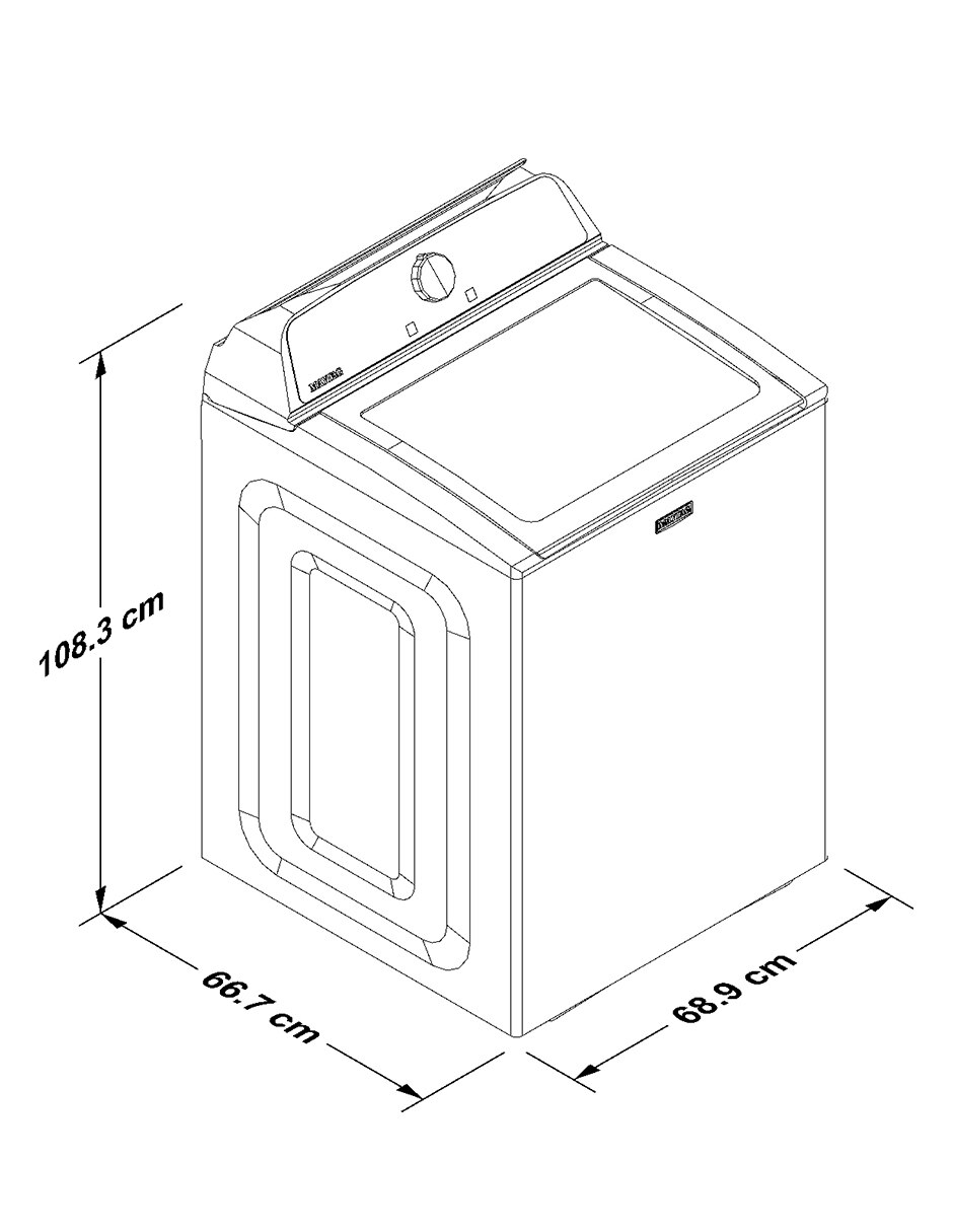 Lavadora 22 kg automática carga superior 7MWTW2217TW 12