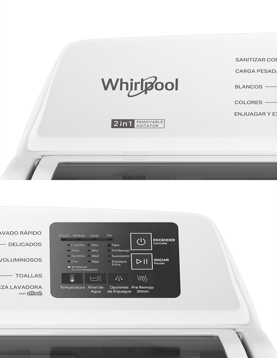 Lavadora 22 kg automática carga superior 7MWTW2217TW 4