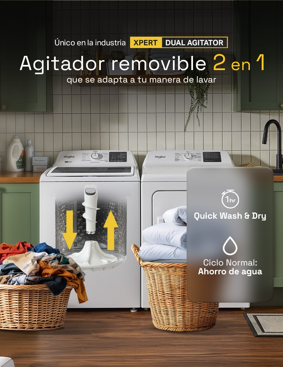 Lavadora 22 kg automática carga superior 7MWTW2217TW 10